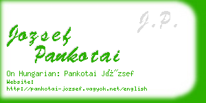 jozsef pankotai business card
